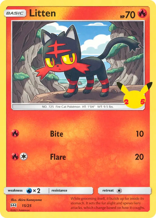 Litten (15/25) [McDonald’s 25th Anniversary] - Pokemon Single