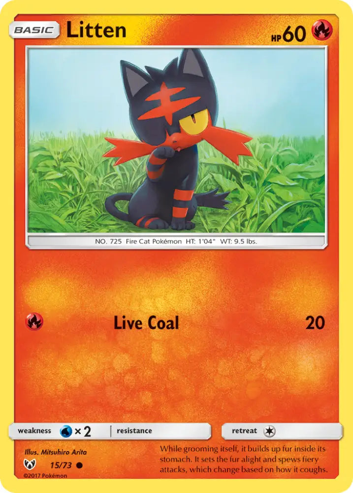 Litten (15/73) [Sun & Moon: Shining Legends] - Pokemon Single