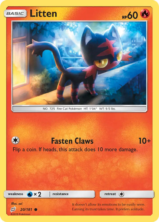 Litten (20/181) [Sun & Moon: Team Up] - Pokemon Single