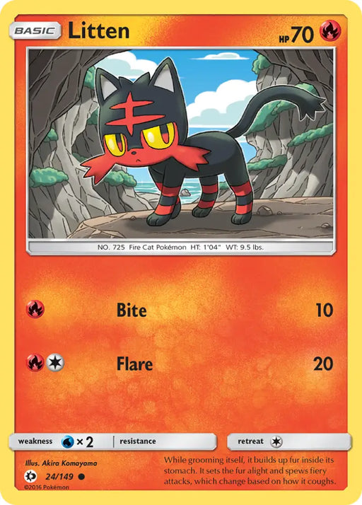 Litten (24/149) [Sun & Moon: Base Set] - Pokemon Single