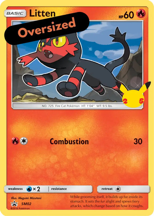 Litten (SM02) (Jumbo Card) [First Partner Pack] - Pokemon Single