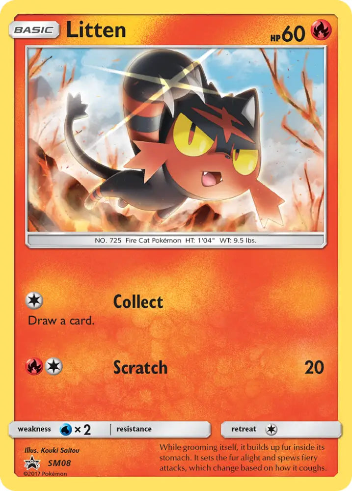 Litten (SM08) [Sun & Moon: Black Star Promos] - Pokemon Single
