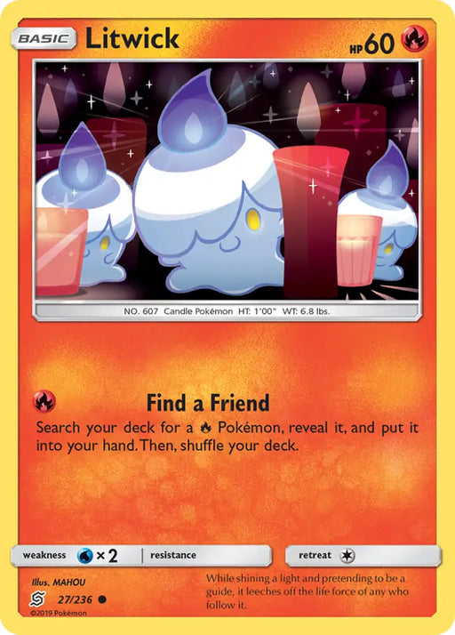 Litwick (27/236) [Sun & Moon: Unified Minds] - Pokemon Single