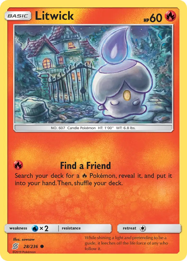 Litwick (28/236) [Sun & Moon: Unified Minds] - Pokemon Single