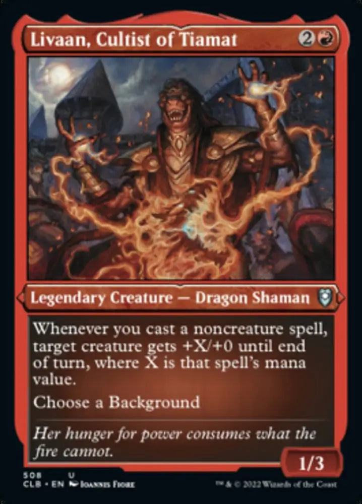 Livaan Cultist of Tiamat (Foil Etched) [Commander Legends: Battle for Baldur’s Gate] - MTG Single