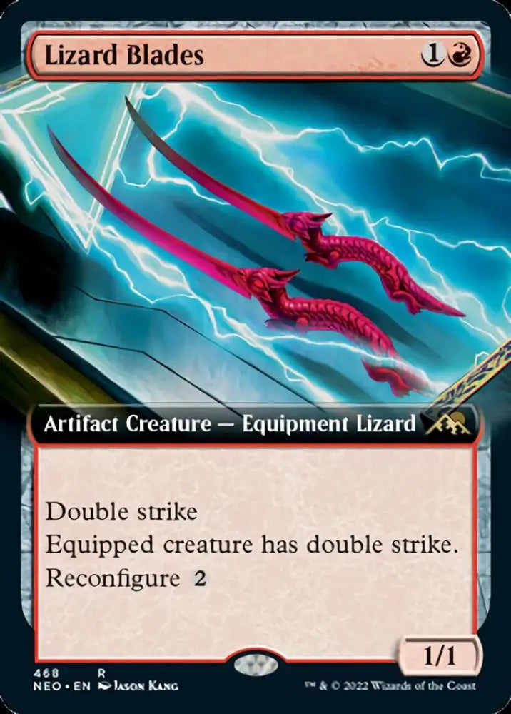 Lizard Blades (Extended Art) [Kamigawa: Neon Dynasty] - MTG Single