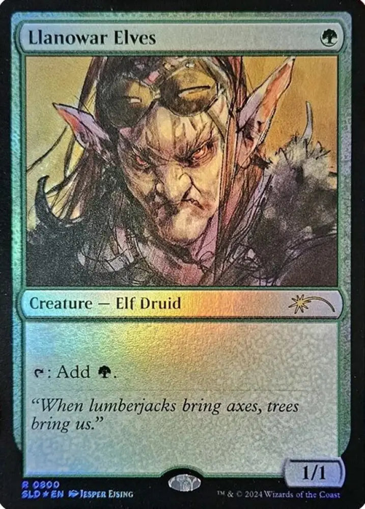 Llanowar Elves (0800) (Rainbow Foil) [Secret Lair Drop Series] - MTG Single