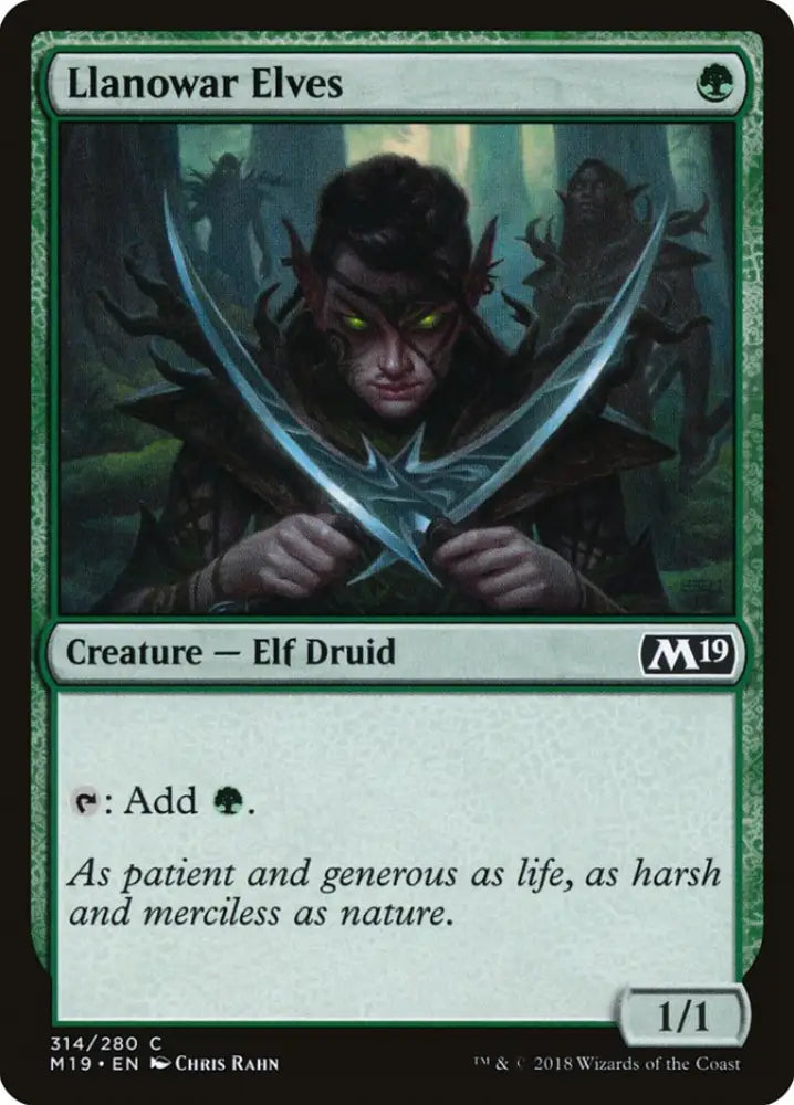Llanowar Elves [Core Set 2019] - MTG Single