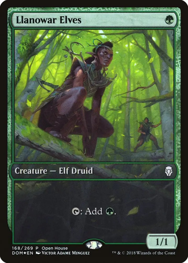Llanowar Elves (Open House) [Dominaria Promos] - MTG Single