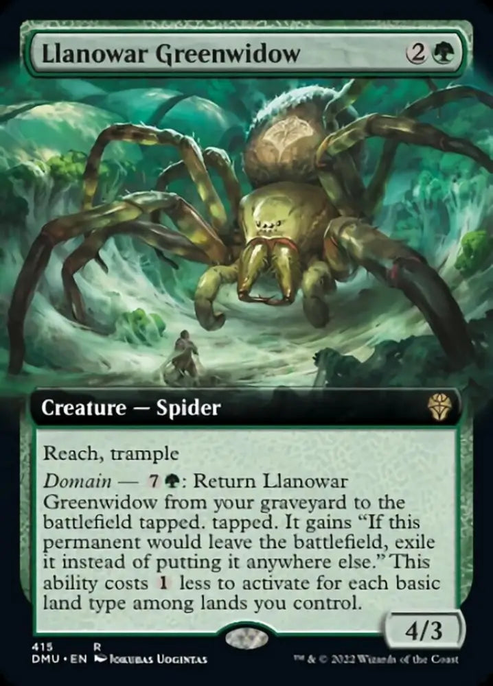 Llanowar Greenwidow (Extended Art) [Dominaria United] - MTG Single