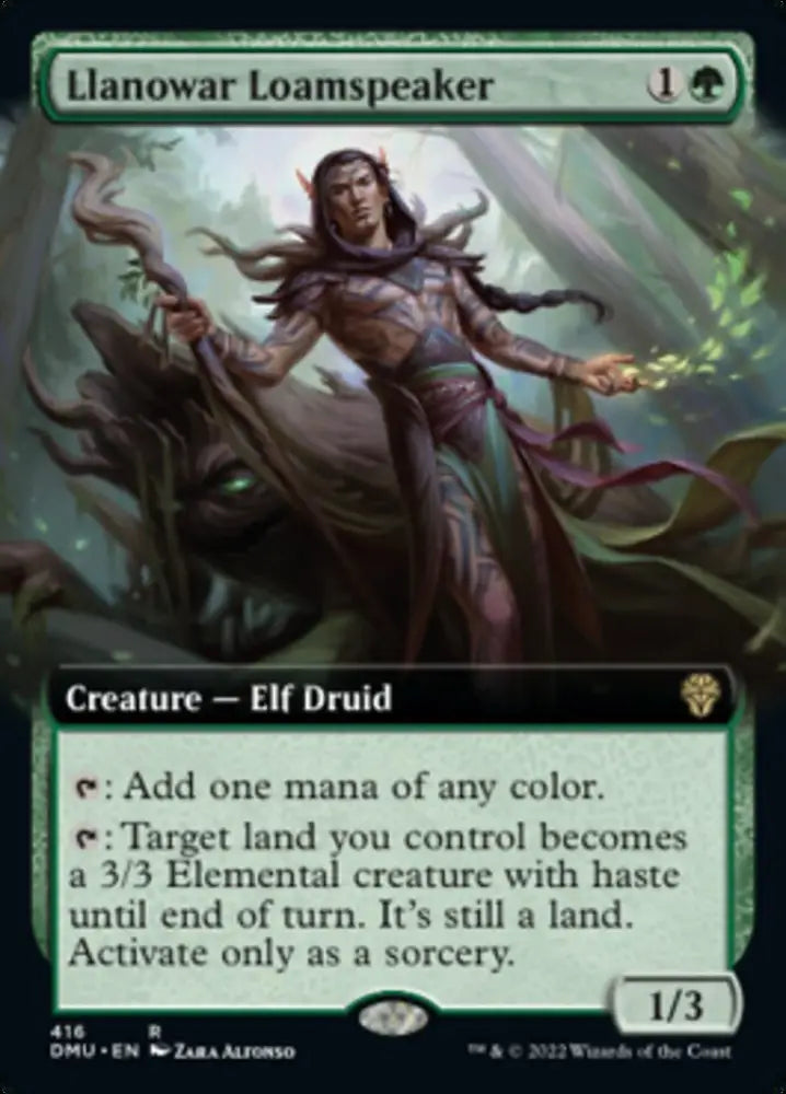 Llanowar Loamspeaker (Extended Art) [Dominaria United] - MTG Single