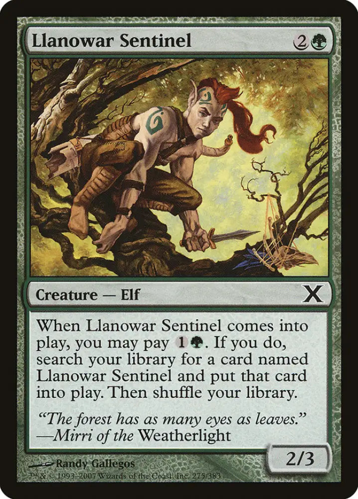 Llanowar Sentinel [Tenth Edition] - MTG Single