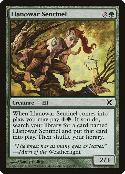 Llanowar Sentinel [Tenth Edition] - MTG Single