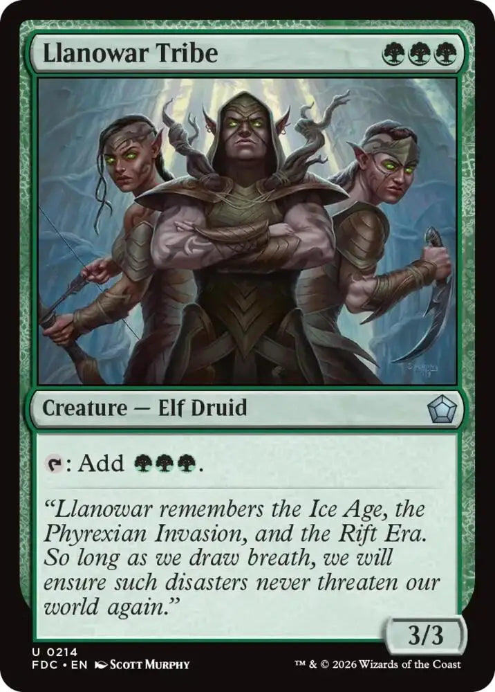 Llanowar Tribe (214) [Foundations Commander]