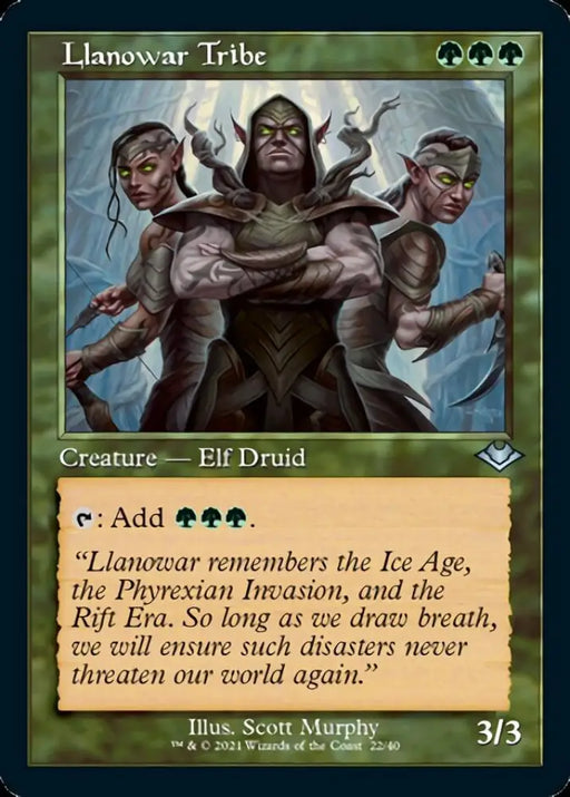 Llanowar Tribe (Retro Foil Etched) [Modern Horizons] - MTG Single