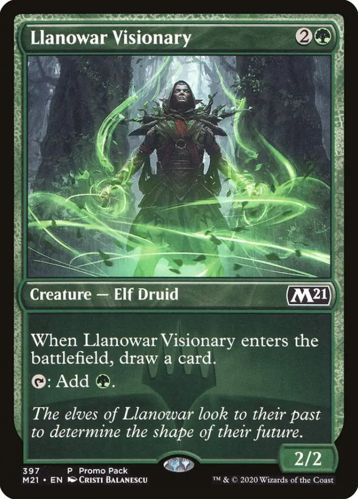 Llanowar Visionary (Promo Pack) [Core Set 2021 Promos] - MTG Single