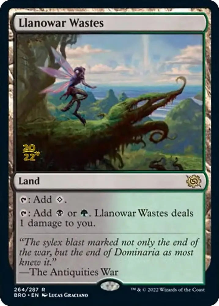 Llanowar Wastes [The Brothers’ War Prerelease Promos] - MTG Single