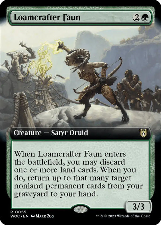 Loamcrafter Faun (Extended Art) [Wilds of Eldraine Commander] - MTG Single