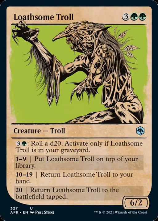 Loathsome Troll (Showcase) [Dungeons & Dragons: Adventures in the Forgotten Realms] - MTG Single
