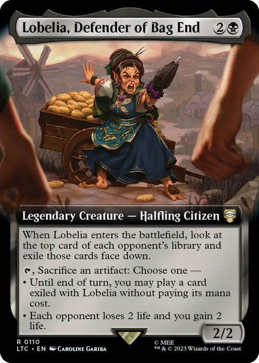 Lobelia Defender of Bag End (Extended Art) [The Lord of the Rings: Tales of Middle-Earth Commander] - MTG Single