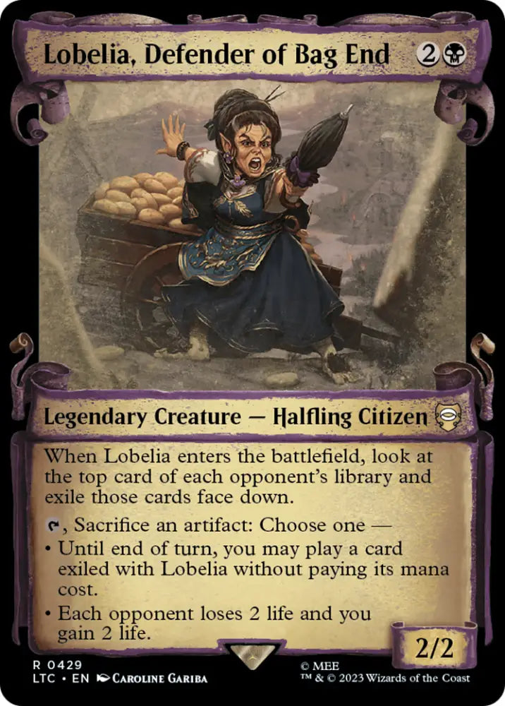 Lobelia Defender of Bag End [The Lord of the Rings: Tales of Middle-Earth Commander Showcase Scrolls] - MTG Single