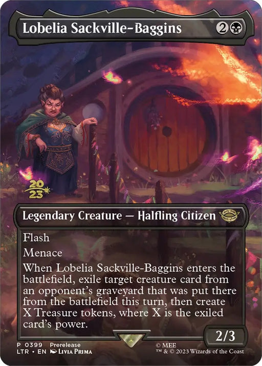 Lobelia Sackville-Baggins (399) [The Lord of the Rings: Tales of Middle-Earth Prerelease Promos] - MTG Single