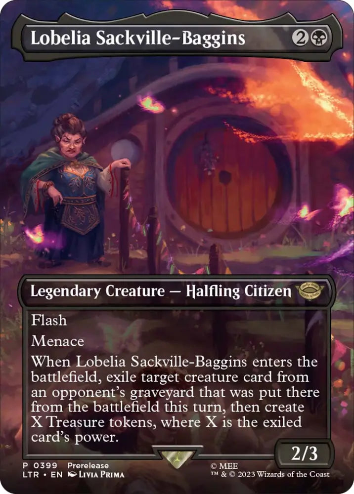 Lobelia Sackville-Baggins (Borderless Alternate Art) [The Lord of the Rings: Tales of Middle-Earth] - MTG Single