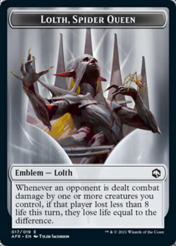 Lolth Spider Queen Emblem [Dungeons & Dragons: Adventures in the Forgotten Realms Tokens] - MTG Single