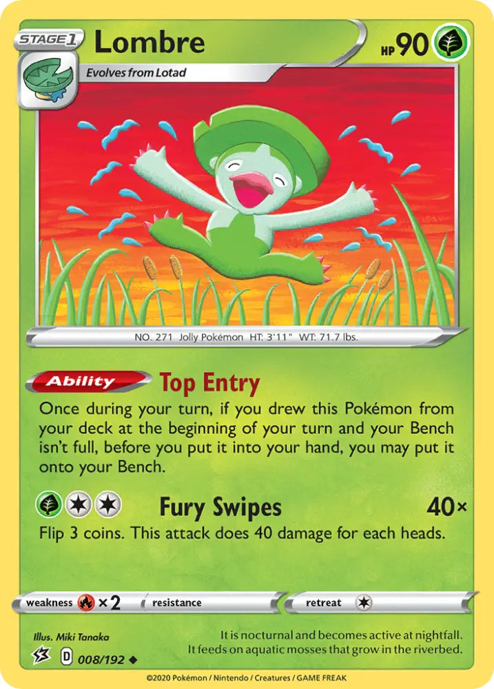 Lombre (008/192) [Sword & Shield: Rebel Clash] - Pokemon Single
