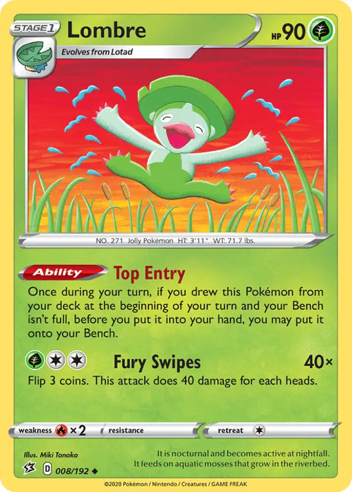 Lombre (008/192) [Sword & Shield: Rebel Clash] - Pokemon Single
