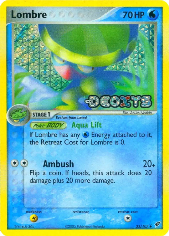 Lombre (33/107) (Stamped) [EX: Deoxys] - Pokemon Single