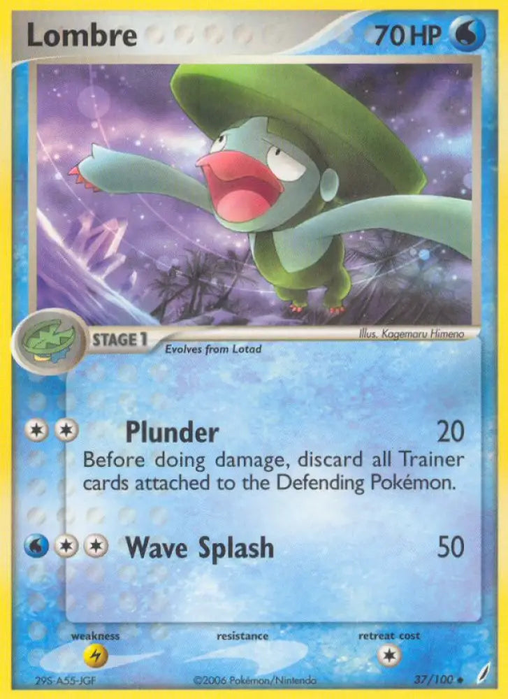 Lombre (37/100) [EX: Crystal Guardians] - Pokemon Single
