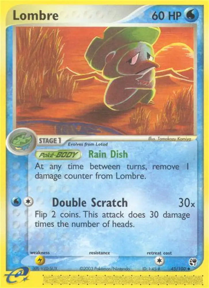 Lombre (45/100) [EX: Sandstorm] - Pokemon Single