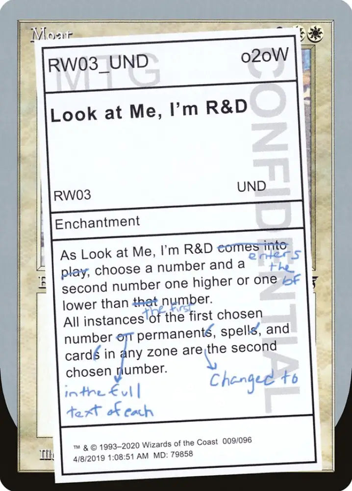 Look at Me I’m R&D [Unsanctioned] - MTG Single