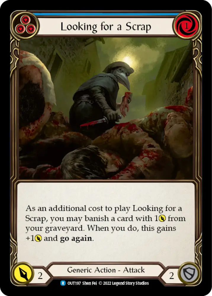 Looking for a Scrap (Blue) [Outsiders] Rainbow Foil - Flesh And Blood Single