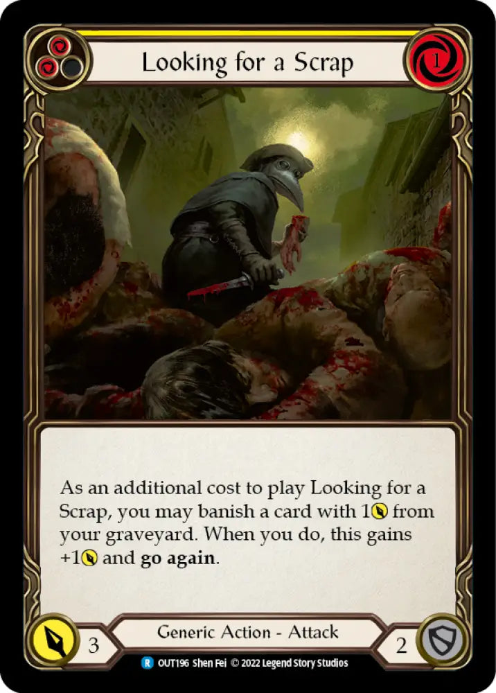 Looking for a Scrap (Yellow) [Outsiders] Rainbow Foil - Flesh And Blood Single