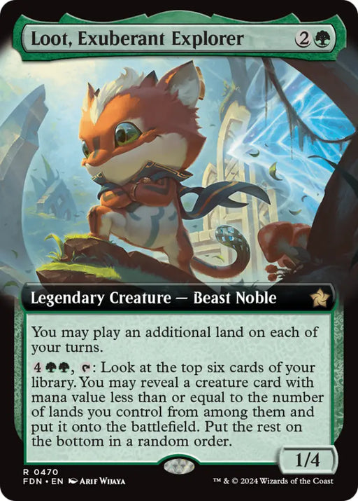 Loot Exuberant Explorer (Extended Art) [Foundations] - MTG Single