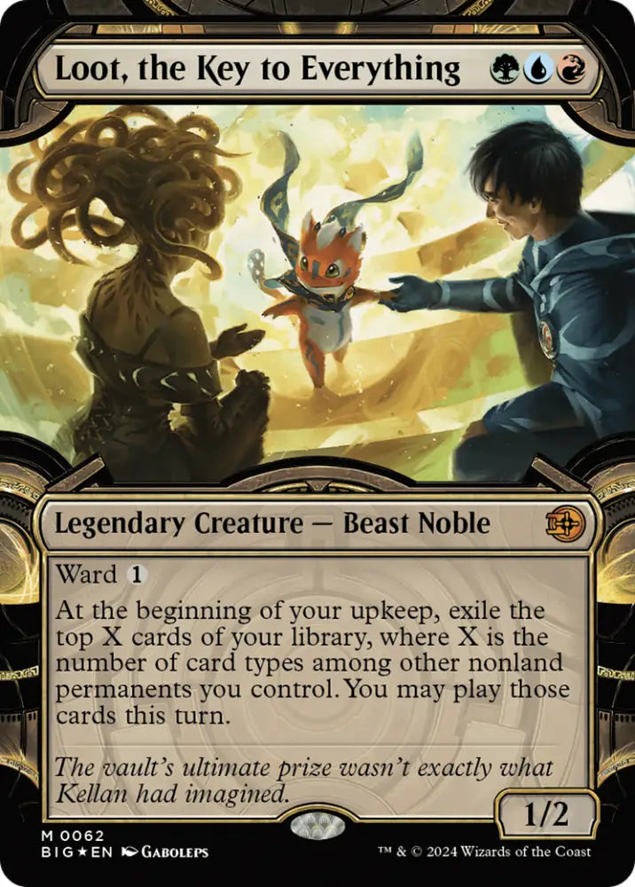 Loot the Key to Everything (Showcase) (Raised Foil) [Outlaws of Thunder Junction: The Big Score] - MTG Single