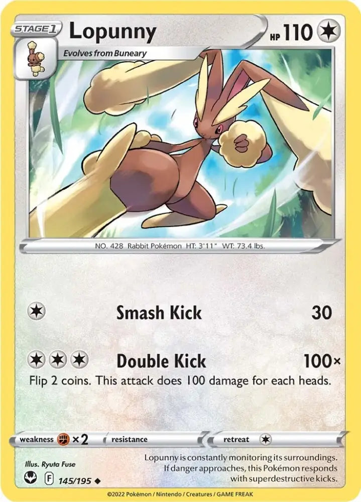 Lopunny (145/195) [Sword & Shield: Silver Tempest] - Pokemon Single