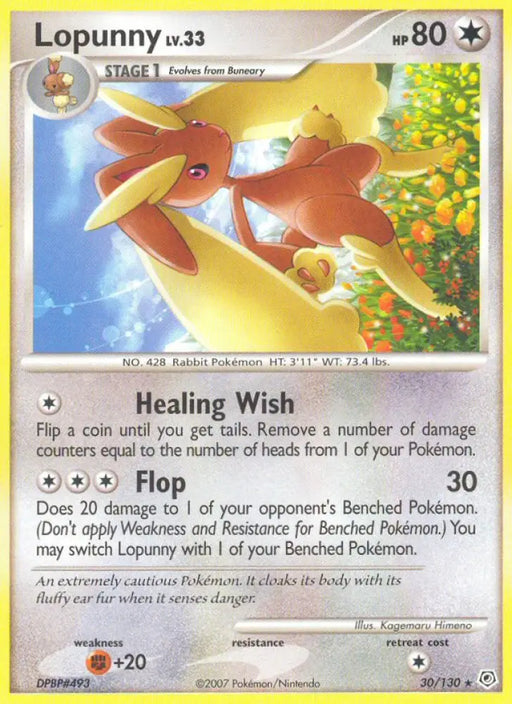 Lopunny (30/130) [Diamond & Pearl: Base Set] - Pokemon Single