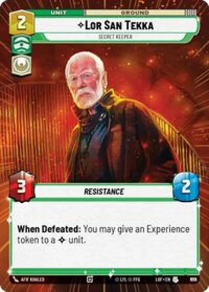 Lor San Tekka - Secret Keeper (Hyperspace Foil) (835) [Legends of the Force]