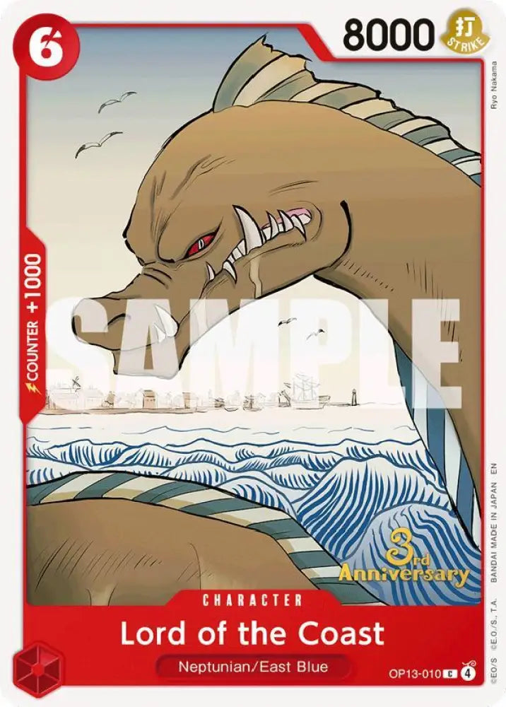 Lord of the Coast (OP13-010) [Carrying On His Will: 3rd Anniversary Tournament Cards]