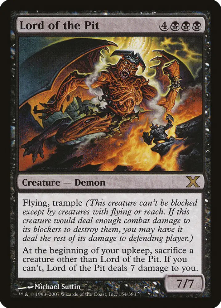Lord of the Pit [Tenth Edition] - MTG Single