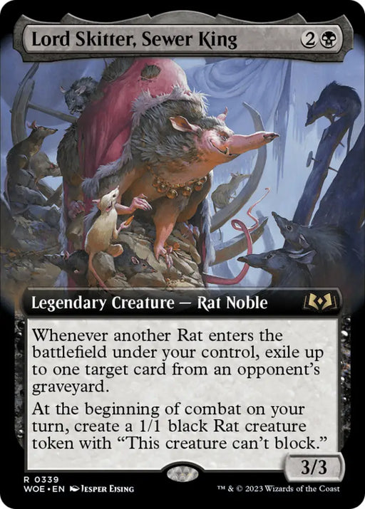 Lord Skitter Sewer King (Extended Art) [Wilds of Eldraine] - MTG Single