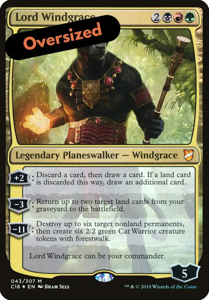 Lord Windgrace (Oversized) [Commander 2018 Oversized] - MTG Single