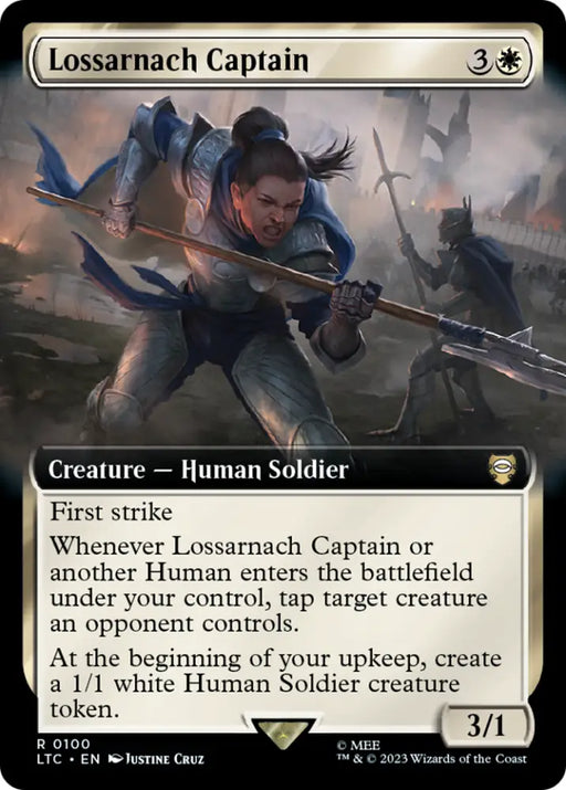 Lossarnach Captain (Extended Art) [The Lord of the Rings: Tales of Middle-Earth Commander] - MTG Single