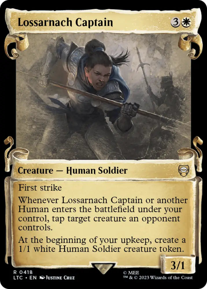 Lossarnach Captain [The Lord of the Rings: Tales of Middle-Earth Commander Showcase Scrolls] - MTG Single