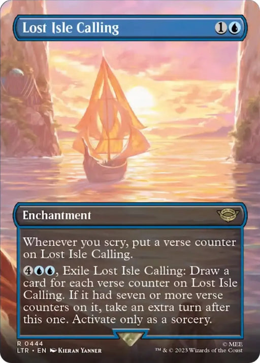Lost Isle Calling (Borderless Alternate Art) [The Lord of the Rings: Tales of Middle-Earth] - MTG Single