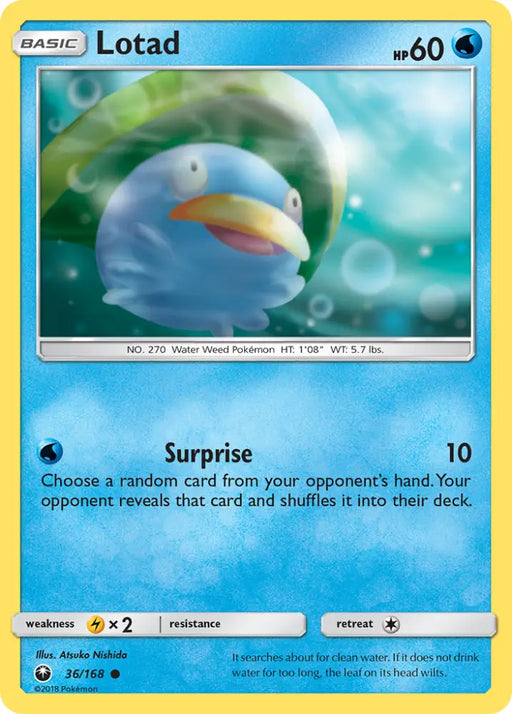 Lotad (36/168) [Sun & Moon: Celestial Storm] - Pokemon Single