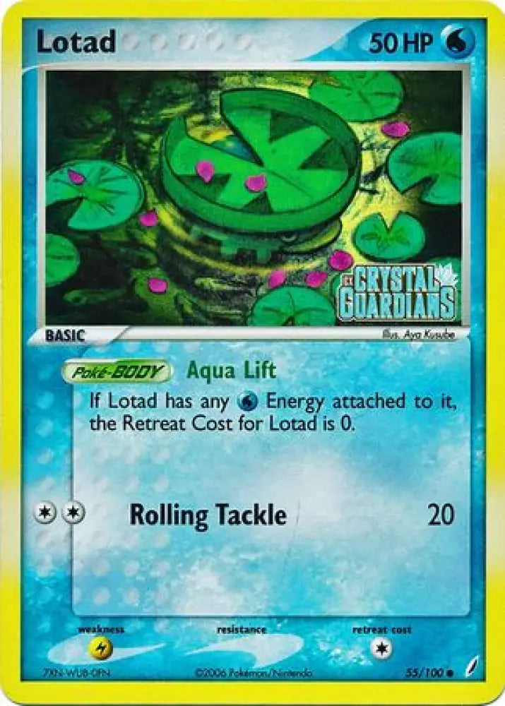 Lotad (55/100) (Stamped) [EX: Crystal Guardians] - Pokemon Single
